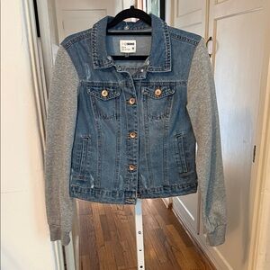 Ci Sono Blue Denim Jacket with Gray Sleeves